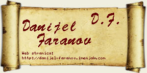 Danijel Faranov vizit kartica